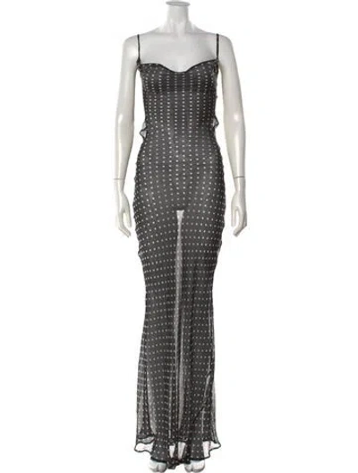 Pre-owned Rat & Boa Silk Long Dress In Multi