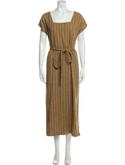 Pre-owned Rat & Boa Silk Long Dress In Orange