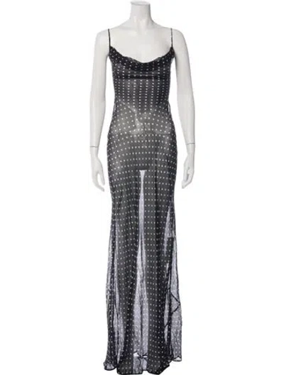 Pre-owned Rat & Boa Silk Long Dress W/ Tags In Black