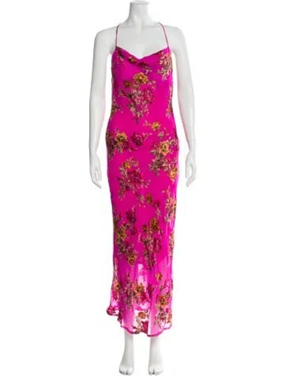 Pre-owned Rat & Boa Silk Long Dress W/ Tags In Pink