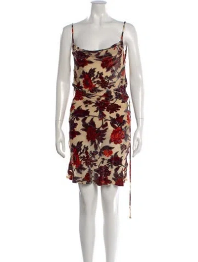 Pre-owned Rat & Boa Silk Mini Dress In Black