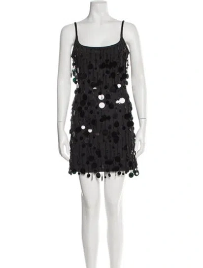 Pre-owned Rat & Boa Square Neckline Mini Dress W/ Tags In Black