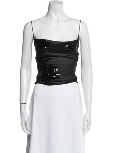 Pre-owned Rat & Boa Square Neckline Sleeveless Crop Top In White