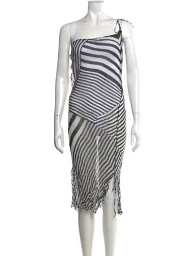 Pre-owned Rat & Boa Striped Midi Length Dress In Multi