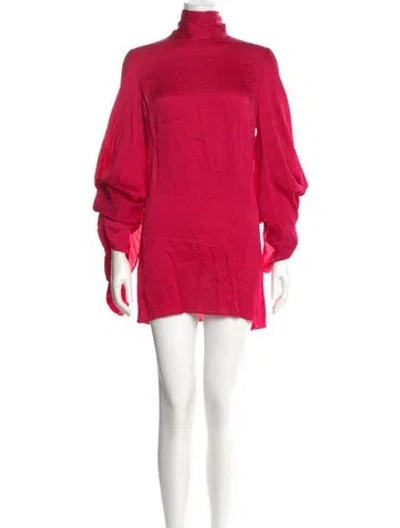 Pre-owned Rat & Boa Turtleneck Mini Dress In Pink