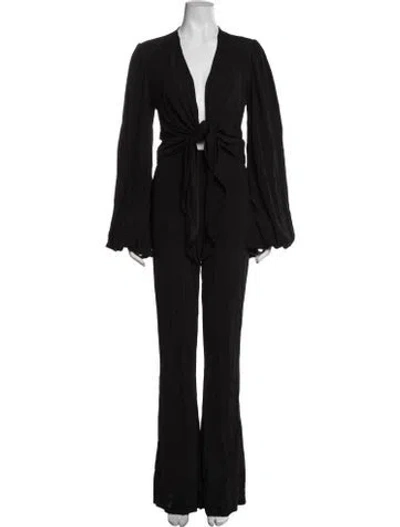 Pre-owned Rat & Boa V-neck Jumpsuit In Blue