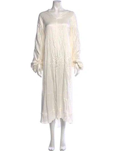 Pre-owned Rat & Boa V-neck Long Dress W/ Tags In Neutrals