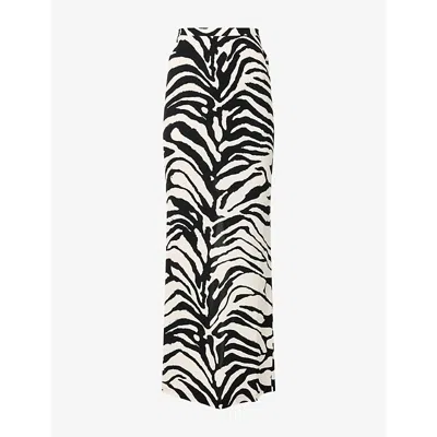 Rat And Boa Womens Cristi Zebra Woven Maxi Skirt Multi Xs