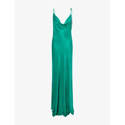 Rat And Boa Womens  Ophelia Chained Maxi Gown In Green