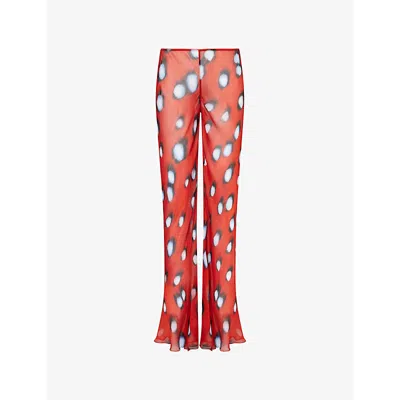 Rat And Boa Womens Multi Sonni Printed Sheer Trousers