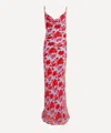 Rat & Boa Women's Athena Red Silk Devoree Maxi Dress In Pink
