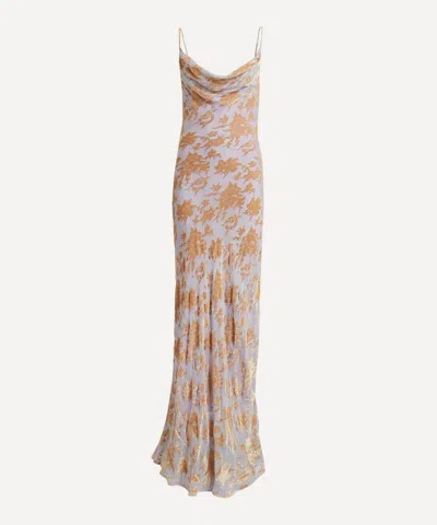 Rat & Boa Women's Athena Silk Devoree Maxi Dress In Neutral