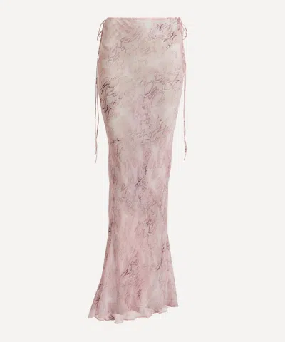 Rat & Boa Women's Cobra Pink Maxi Skirt