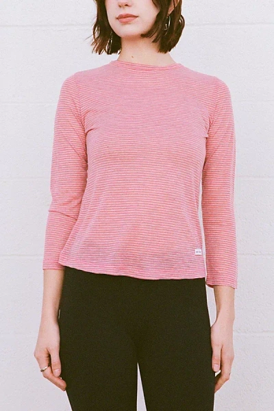 Rat Boi 3/4 Sleeve Top In Lychee, Women's At Urban Outfitters In Pink