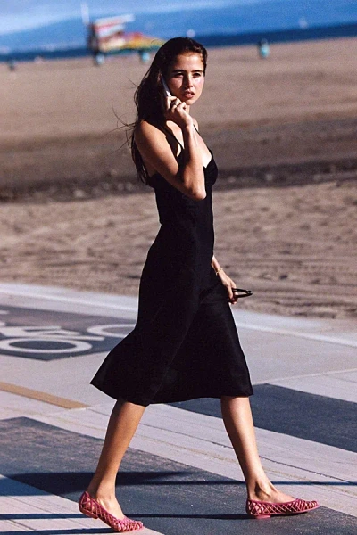 Rat Boi 90's Bias Slip Dress In Onyx, Women's At Urban Outfitters In Black