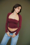 Rat Boi Ballet Bolero Shrug In Bordeaux, Women's At Urban Outfitters