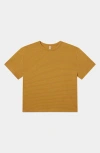 Rat Boi Boifriend T-shirt In Mustard Yellow With Red Stripe