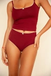 Rat Boi High Rise Lace Trim Undie In Bordeaux, Women's At Urban Outfitters