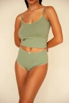 Rat Boi High Rise Lace Trim Undie In Sage, Women's At Urban Outfitters In Sage