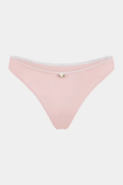 RAT BOI LOW RISE LACE TRIM THONG IN PETAL, WOMEN'S AT URBAN OUTFITTERS