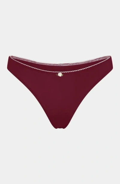 Rat Boi Low Rise Thong In Bordeaux