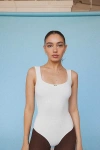 Rat Boi Perfect Scoop Bodysuit In Body Butter, Women's At Urban Outfitters In Body Butter