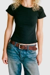 Rat Boi Perfect T-shirt Top In Onyx Pointelle, Women's At Urban Outfitters