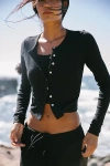 Rat Boi Pointelle Cardigan In Onyx, Women's At Urban Outfitters In Onyx