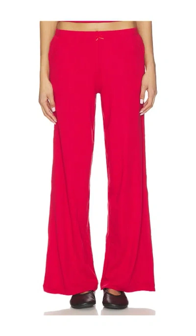 Rat Boi Pointelle Crop Pant In Red