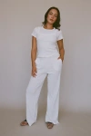 Rat Boi Pointelle Easy Pant In Swan, Women's At Urban Outfitters In White