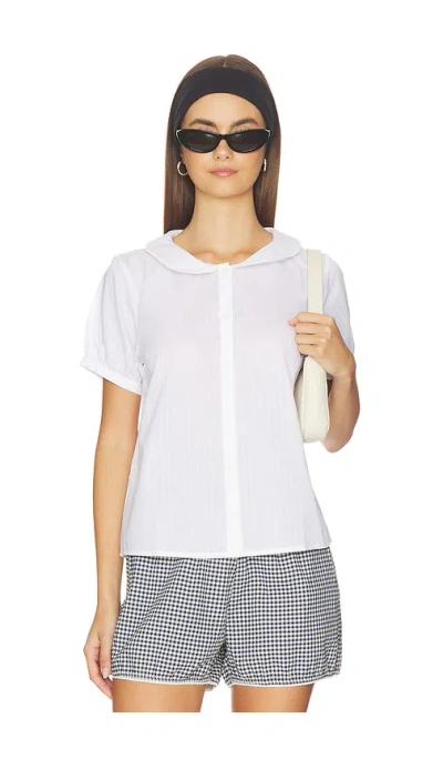 Rat Boi Puff Sleeve Button Down In White