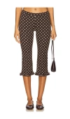 Rat Boi Ruffle Capri Pants In Multi
