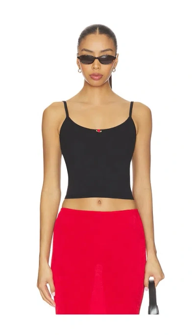 Rat Boi Scoop Back Crop Cami Top In Black
