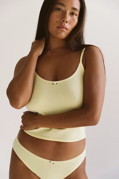 Rat Boi Scoop Back Lace Trim Cami In Butter, Women's At Urban Outfitters In Yellow