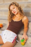 Rat Boi Scoop Back Lace Trim Cami In Mocha, Women's At Urban Outfitters