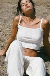 Rat Boi Square Neck Pointelle Cami In Gossamer, Women's At Urban Outfitters