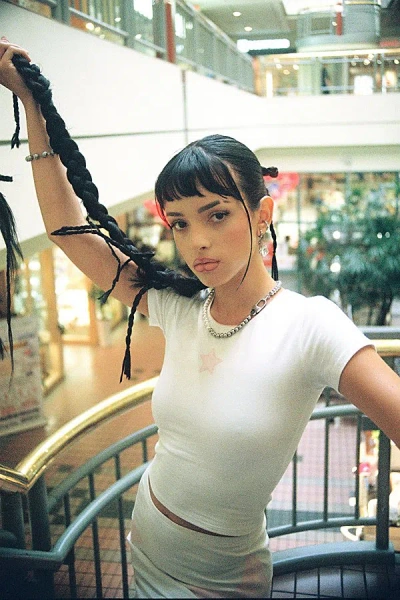 Rat Boi Stargirl Baby Tee In Cloud, Women's At Urban Outfitters
