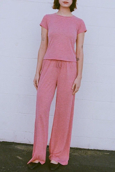 Rat Boi Striped Drawstring Pant In Lychee, Women's At Urban Outfitters In Pink