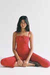 Rat Boi Tie Cami Tank In Cherry, Women's At Urban Outfitters In Cherry