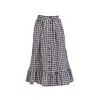 Rat Des Champs Women's Black / White Villager Skirt Gingham