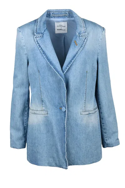 Ratajkowski X Marella Denim Jacket - Light Blue