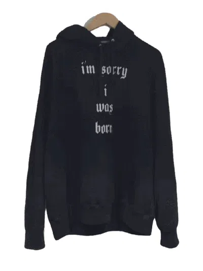 Pre-owned Rats X Undercover Ss22 Gothic "i'm Sorry I Was Born" Oversized Hoodie In Black
