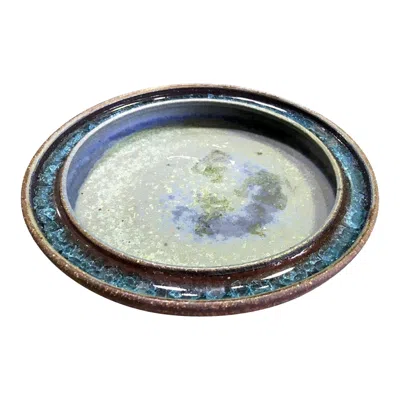 Pre-owned Raul Coronel Signed Mid-century Modern Large Heavy Ceramic Pottery Bowl, 1960s In Gray