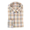 Ravazzolo Men's Apres Ski Luxury Flannel Sport Shirt In Beige In Beige