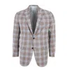 Ravazzolo Men's Wool & Cashmere Plaid Sportcoat In Grey & Tan In Multi
