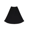 Rave On Trend Women's Black Knit Circle Skirt Regular In Black