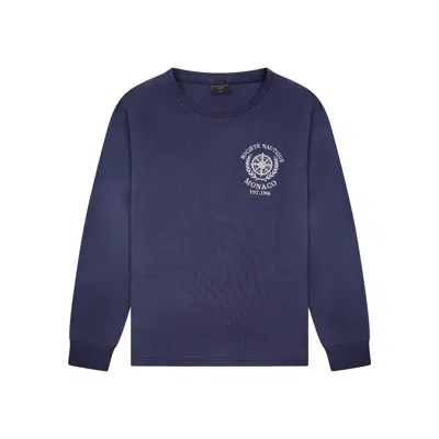 Rave On Trend Women's Blue Nautical Embroidered Long Sleeve