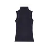 Rave On Trend Women's Blue Sleeveless Turtleneck In Navy In Blue