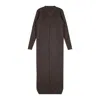 Rave On Trend Women's Brown Knitted Maxi Dress In Mahoganay In Brown