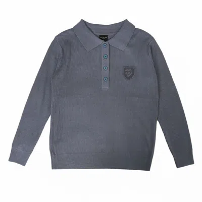 Rave On Trend Women's Knit Polo - Grey